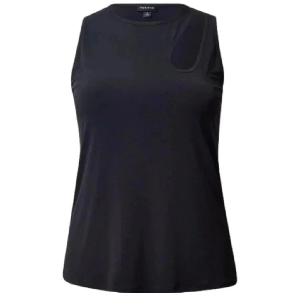 Torrid Studio Knit‎ High Neck Asymmetrical Cut-out Top Size 1X